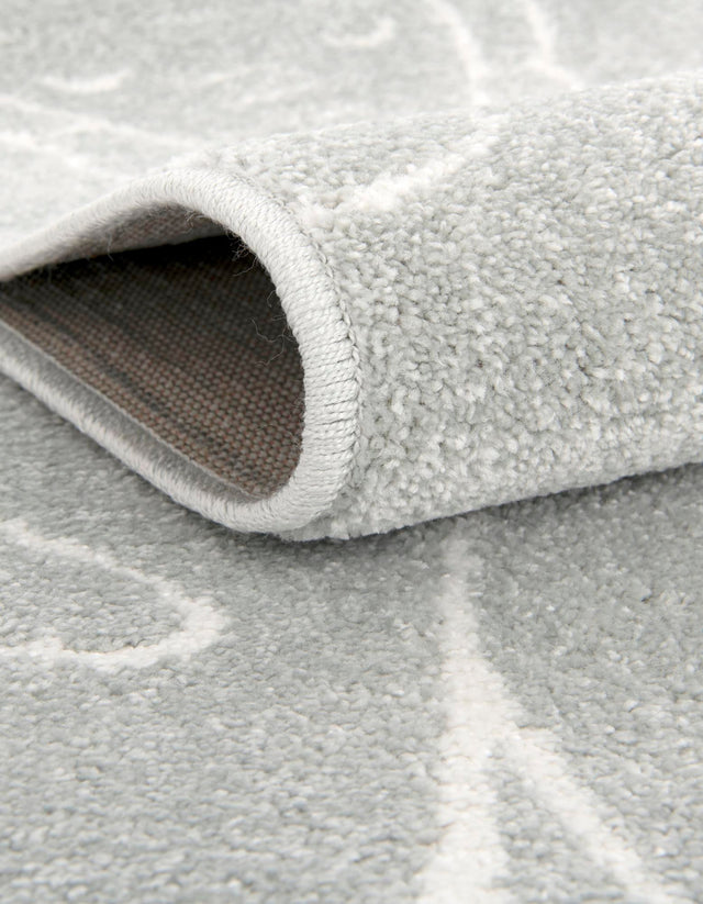 Gray 2' 2 x 2' 11 Whimsy Kids Rectangle Area Rug for Baby Nursery, Toddler Playroom, Bedrooms