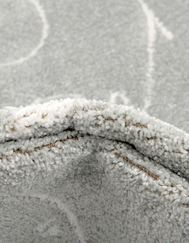 Gray 7' 10 x 10' Whimsy Kids Rectangle Area Rug for Baby Nursery, Toddler Playroom, Bedrooms