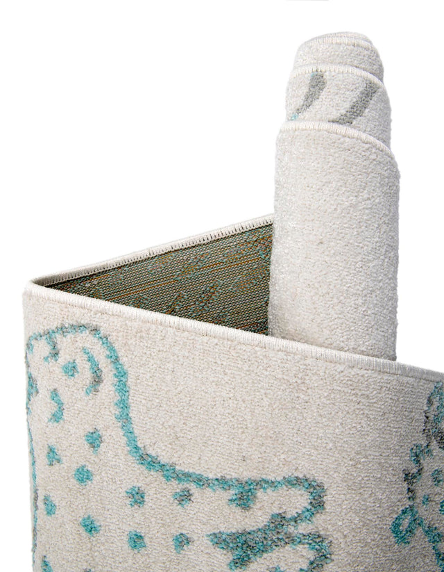 Ivory 2' 2 x 3' 11 Whimsy Kids Runner Area Rug for Baby Nursery, Toddler Playroom, Bedrooms