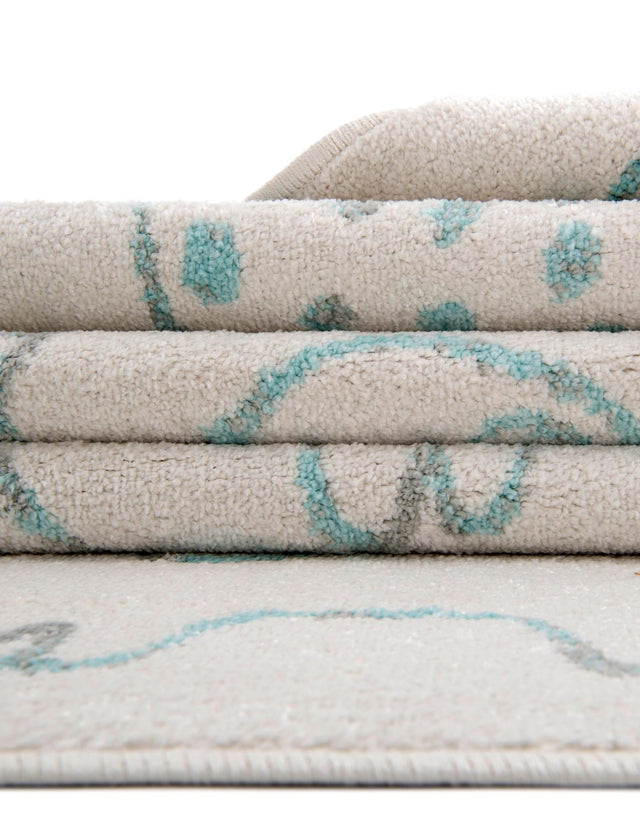 Ivory 2' 2 x 3' 11 Whimsy Kids Runner Area Rug for Baby Nursery, Toddler Playroom, Bedrooms