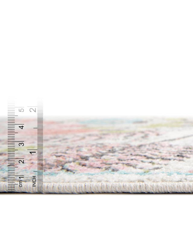 Ivory 6' 1 x 9' Whimsy Kids Rectangle Area Rug for Baby Nursery, Toddler Playroom, Bedrooms