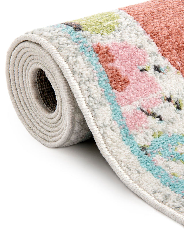 Ivory 2' 2 x 2' 11 Whimsy Kids Rectangle Area Rug for Baby Nursery, Toddler Playroom, Bedrooms Playful Fun Design Easy Clean Carpet for Sale at Rug Engine