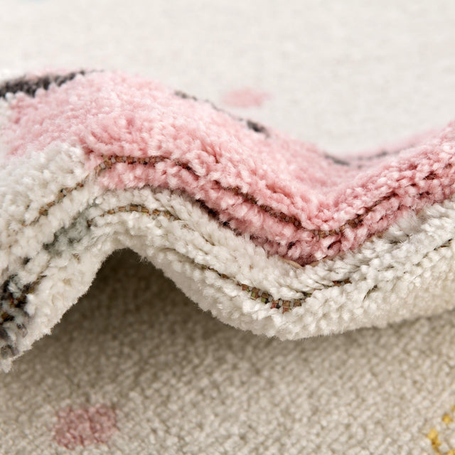 Ivory 2' 2 x 3' 11 Whimsy Kids Runner Area Rug for Baby Nursery, Toddler Playroom, Bedrooms