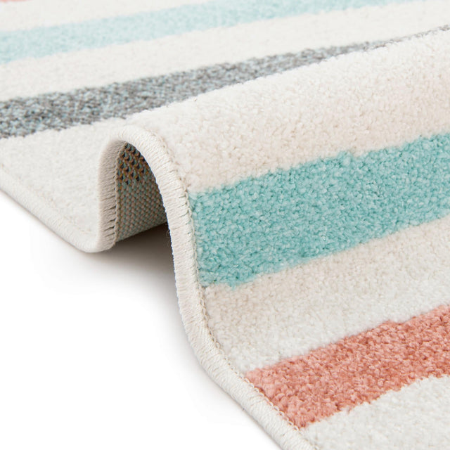 Ivory 6' 1 x 9' Whimsy Kids Rectangle Area Rug for Baby Nursery, Toddler Playroom, Bedrooms Playful Fun Design Easy Clean Carpet for Sale at Rug Engine