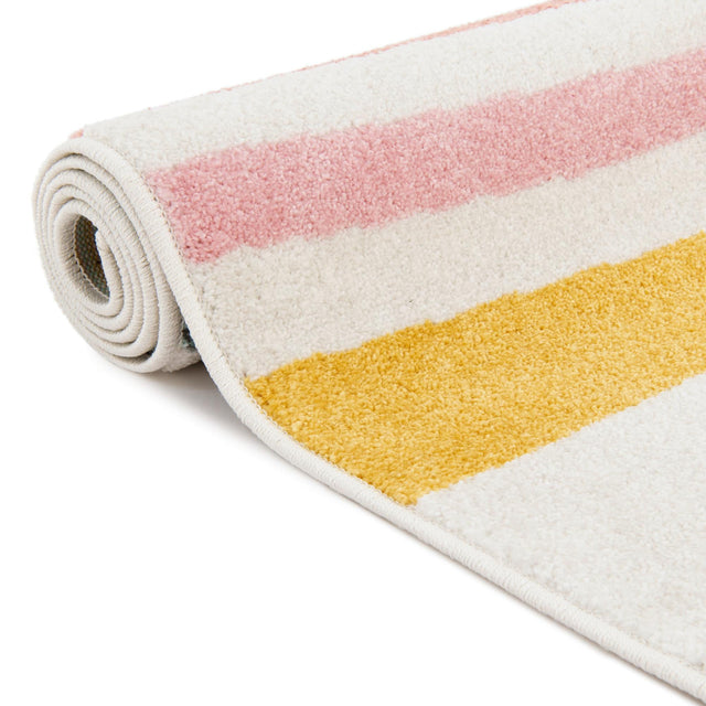 Ivory 3' 3 x 5' 3 Whimsy Kids Rectangle Area Rug for Baby Nursery, Toddler Playroom, Bedrooms