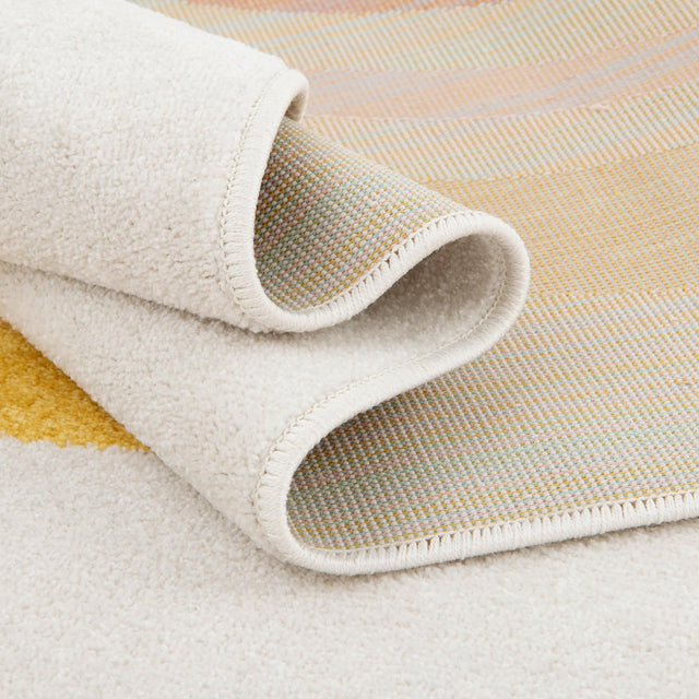 Ivory 7' 10 x 10' Whimsy Kids Rectangle Area Rug for Baby Nursery, Toddler Playroom, Bedrooms