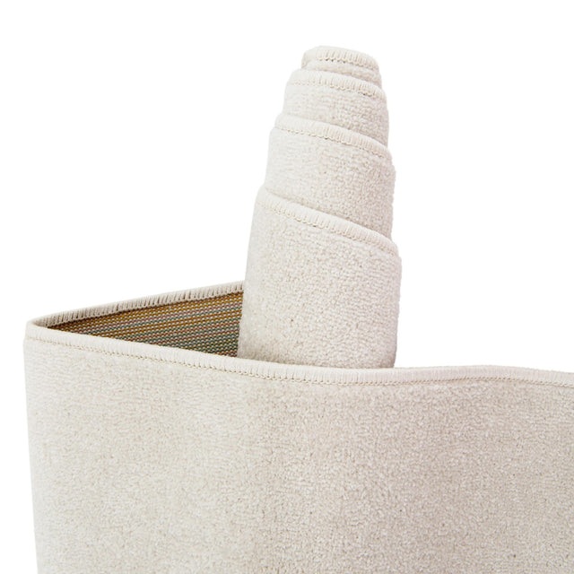 Ivory 5' 3 x 5' 3 Whimsy Kids Round Area Rug for Baby Nursery, Toddler Playroom, Bedrooms