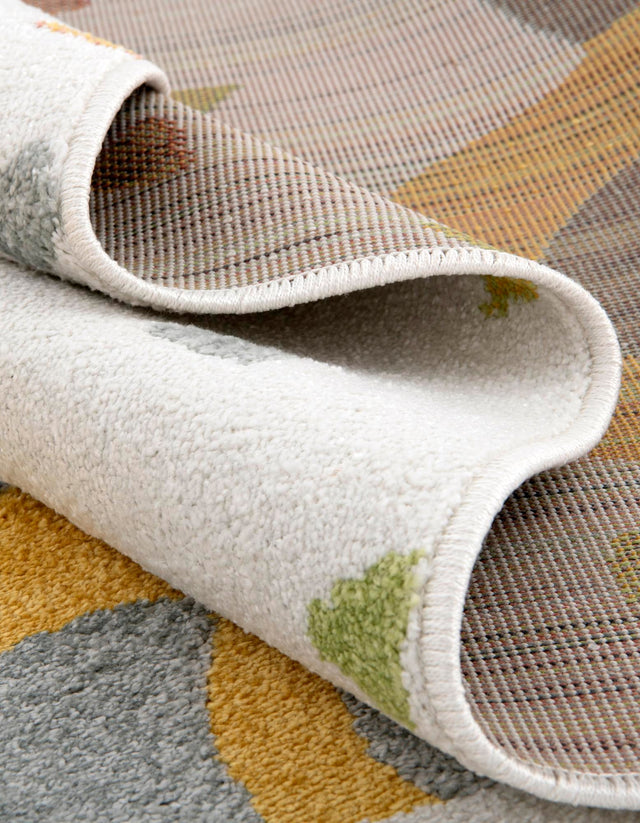 Ivory 5' 3 x 8' Whimsy Kids Rectangle Area Rug for Baby Nursery, Toddler Playroom, Bedrooms