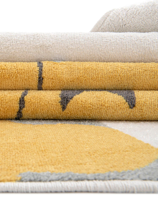 Ivory 5' 3 x 8' Whimsy Kids Rectangle Area Rug for Baby Nursery, Toddler Playroom, Bedrooms