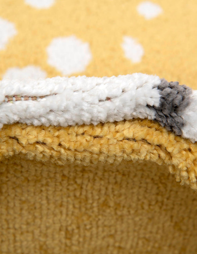 Ivory 2' 2 x 6' Whimsy Kids Runner Area Rug for Baby Nursery, Toddler Playroom, Bedrooms