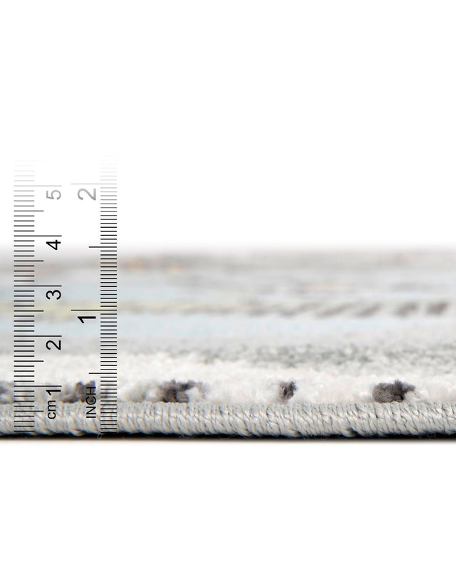 Gray 9' x 12' Whimsy Kids Rectangle Area Rug for Baby Nursery, Toddler Playroom, Bedrooms