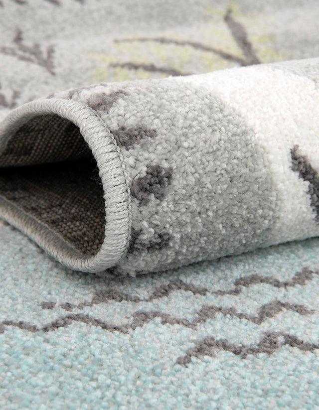 Gray 2' 2 x 2' 11 Whimsy Kids Rectangle Area Rug for Baby Nursery, Toddler Playroom, Bedrooms