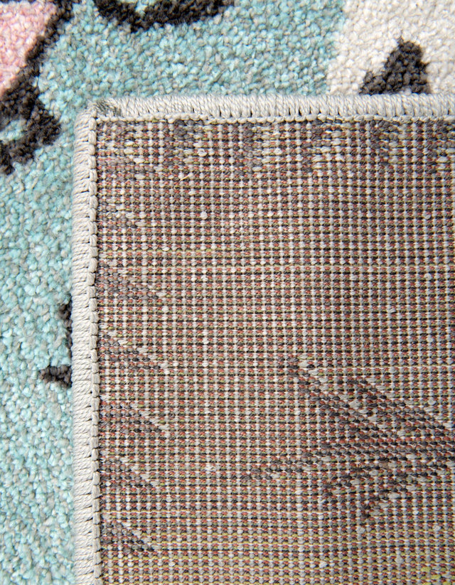 Gray 5' 3 x 8' Whimsy Kids Rectangle Area Rug for Baby Nursery, Toddler Playroom, Bedrooms