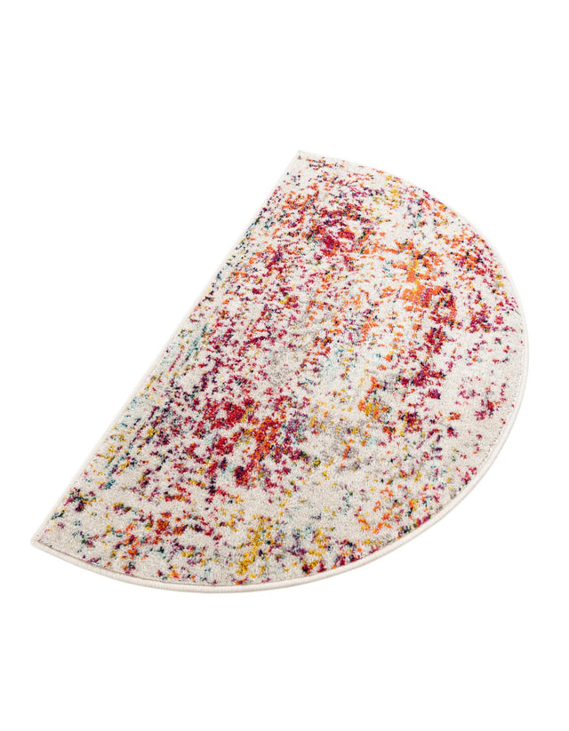 Multicolor 2' 2 x 3' 7 Richmond Hearth Half-Round Semicircle Area Rug Vintage Distressed Look Traditional Design Carpet for Unique Home Interior Design for Sale at Rug Engine