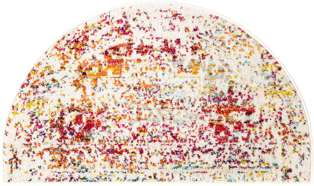Multicolor 2' 2 x 3' 7 Richmond Hearth Half-Round Semicircle Area Rug Vintage Distressed Look Traditional Design Carpet for Unique Home Interior Design for Sale at Rug Engine