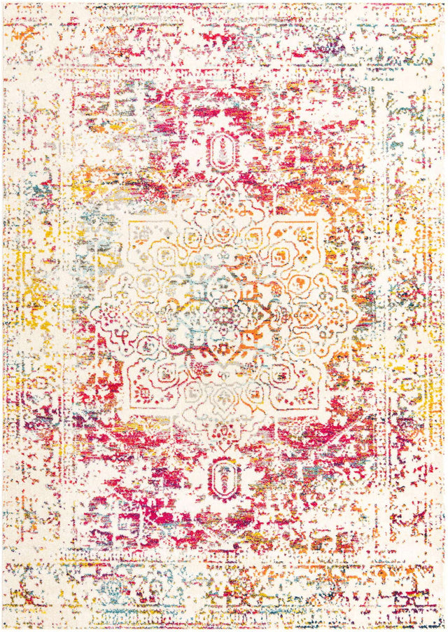 Light Multicolor 7' 10 x 11' Richmond Rectangle Area Rug Vintage Distressed Look Traditional Design Carpet for Unique Home Interior Design for Sale at Rug Engine