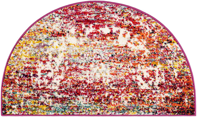 Multicolor 2' 2 x 3' 7 Richmond Hearth Half-Round Semicircle Area Rug Vintage Distressed Look Traditional Design Carpet for Unique Home Interior Design for Sale at Rug Engine