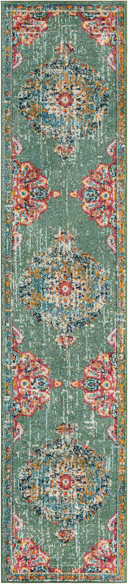 Green 2' 7 x 12' Penrose Runner Area Rug