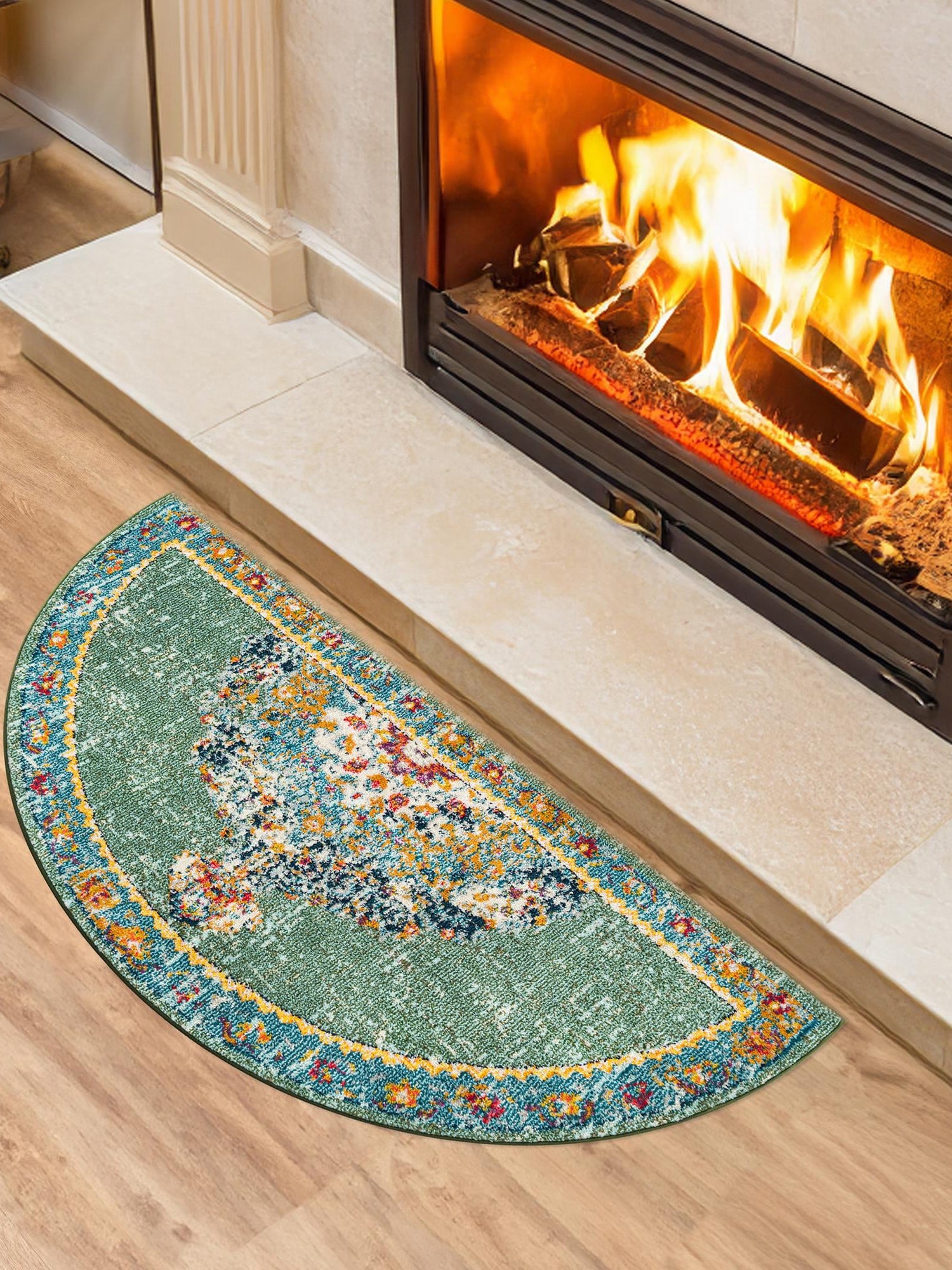 Green 3' 1 x 6' 1 Penrose Hearth Area Rug