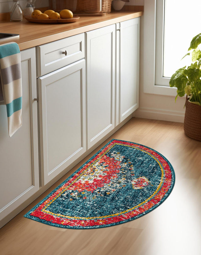 Blue 2' 7 x 4' 1 Penrose Hearth Area Rug