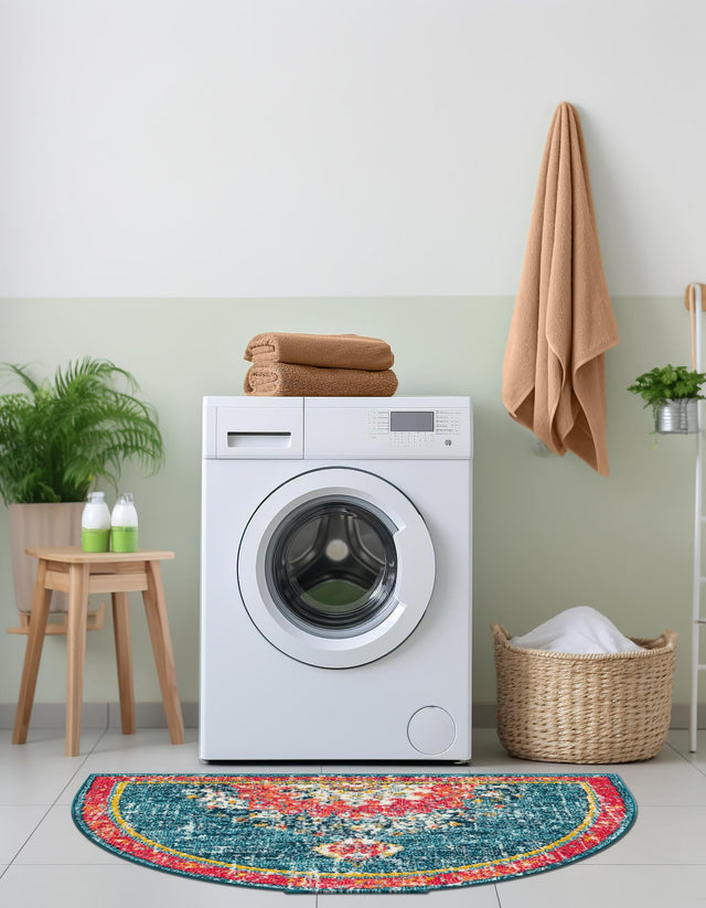 Blue 2' 7 x 4' 1 Penrose Hearth Area Rug