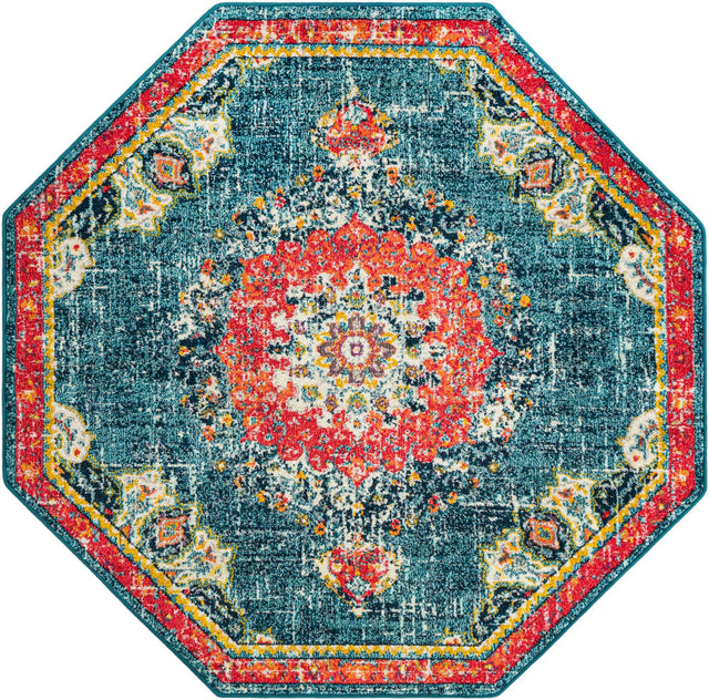 Blue 6' 1 x 6' 1 Penrose Octagon Area Rug