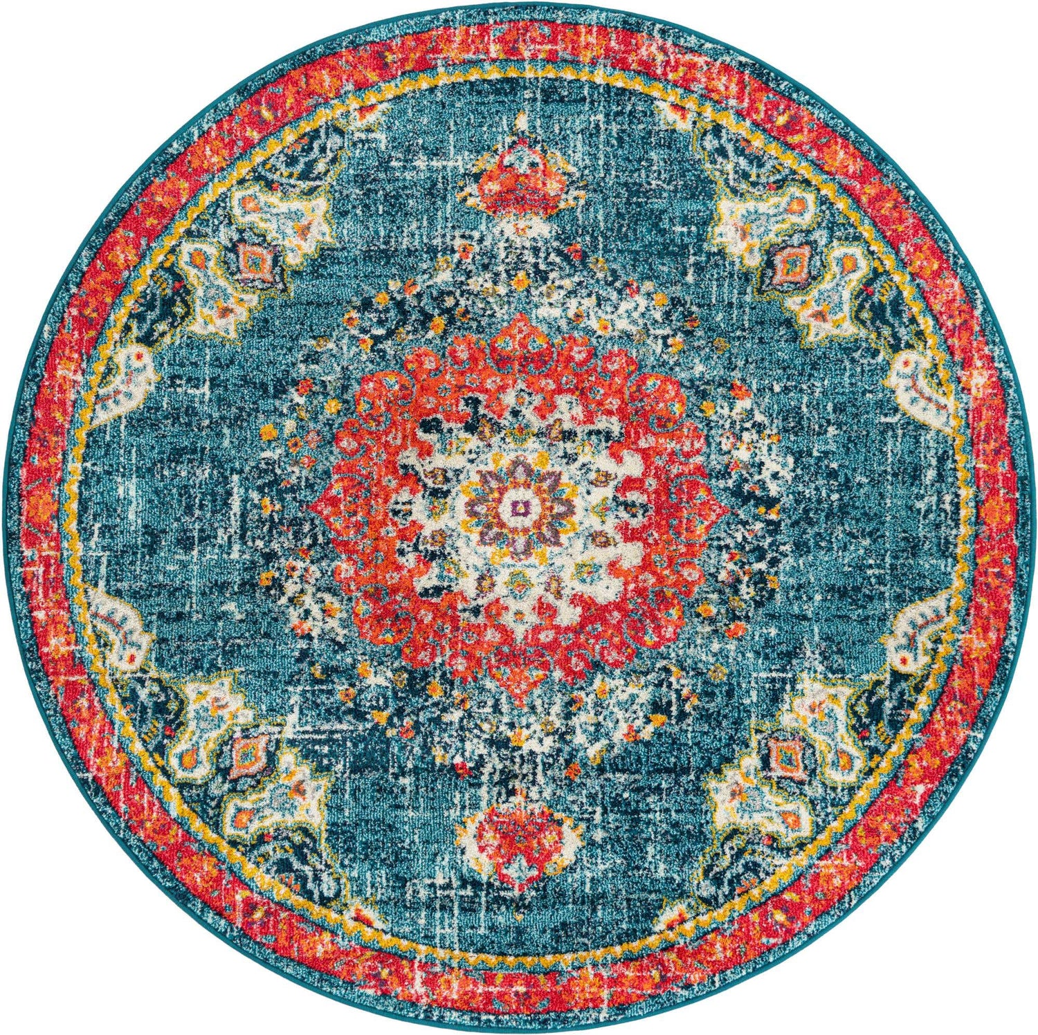 Blue 7' 1 x 7' 1 Penrose Round Area Rug