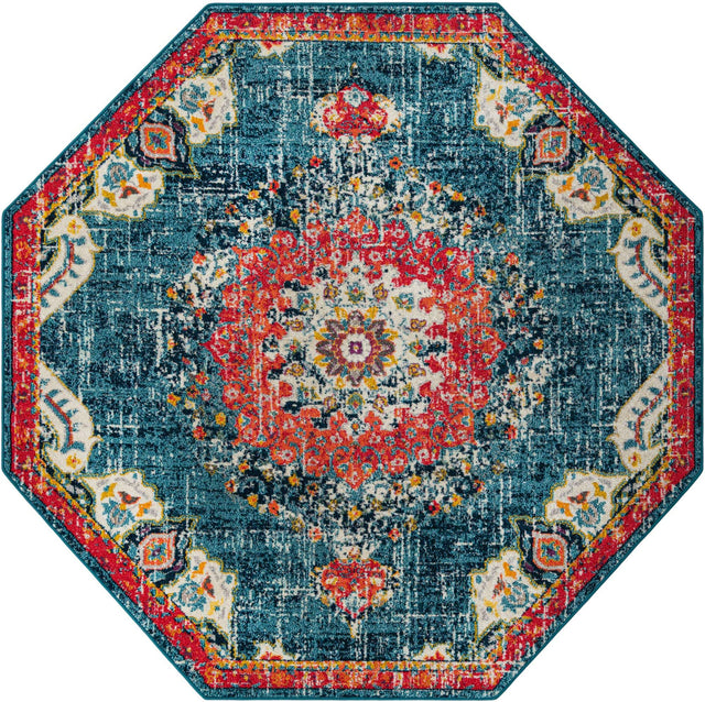 Blue 7' 10 x 7' 10 Penrose Octagon Area Rug