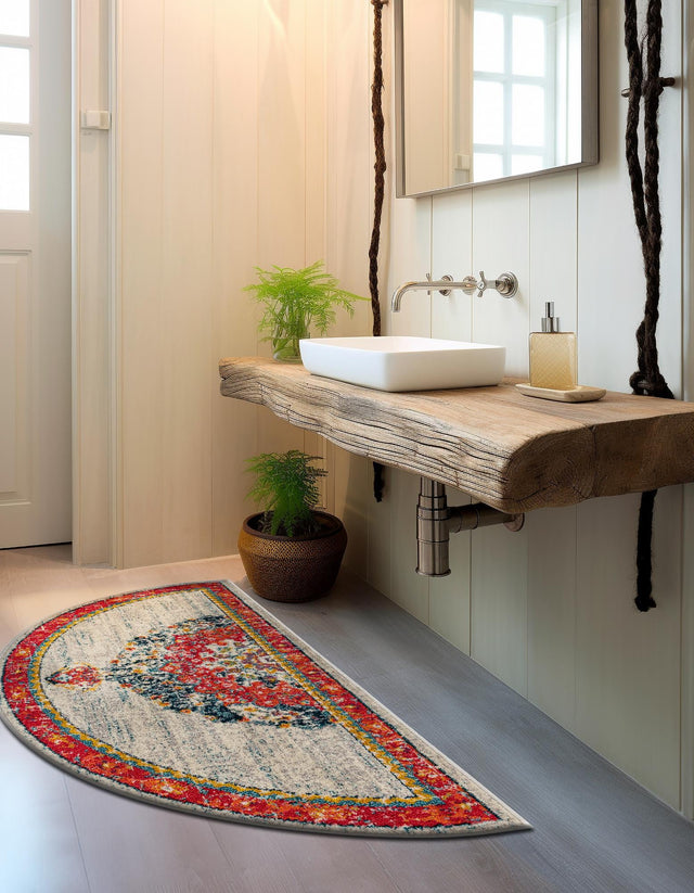 Ivory 3' 1 x 6' 1 Penrose Hearth Area Rug