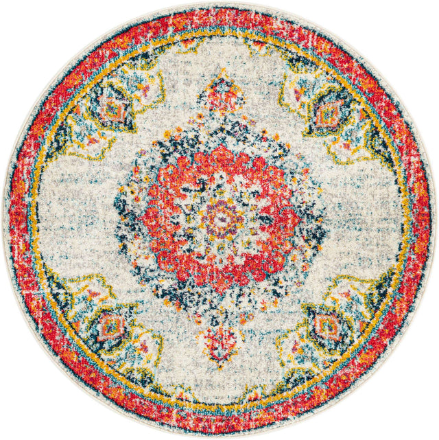 Ivory 4' 1 x 4' 1 Penrose Round Area Rug