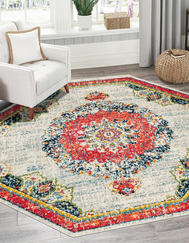 Ivory 7' 10 x 7' 10 Penrose Octagon Area Rug