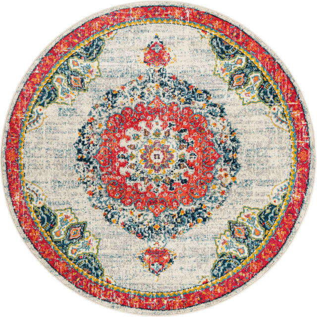 Ivory 7' 1 x 7' 1 Penrose Round Area Rug