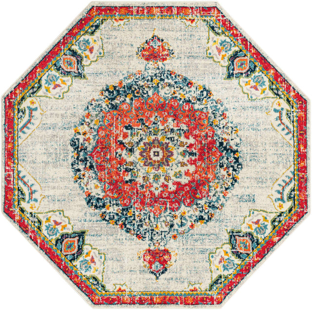 Ivory 7' 10 x 7' 10 Penrose Octagon Area Rug