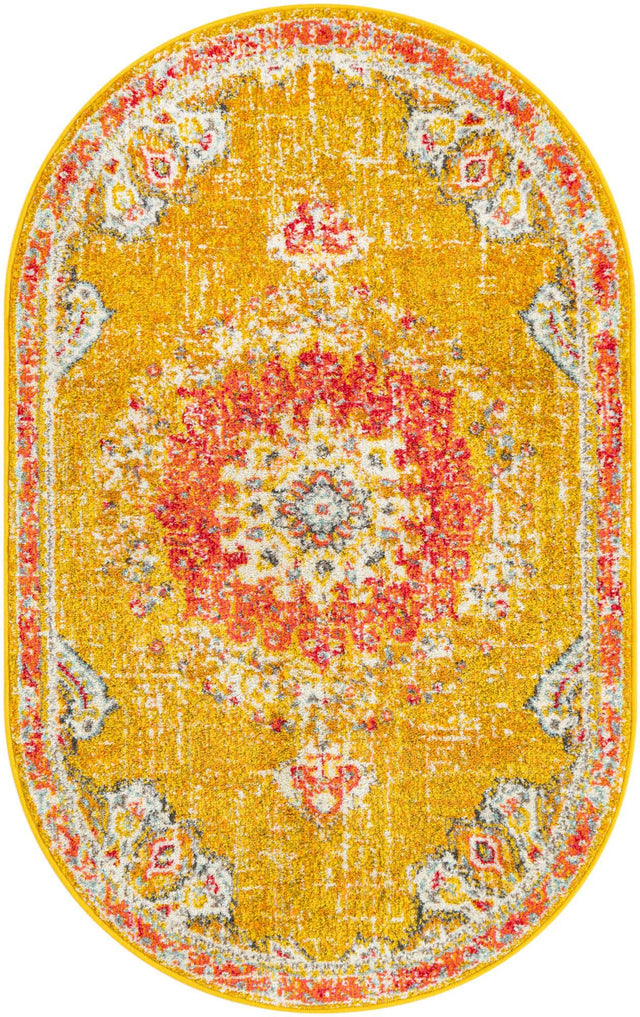 Gold 3' 1 x 5' 3 Penrose Oval Area Rug