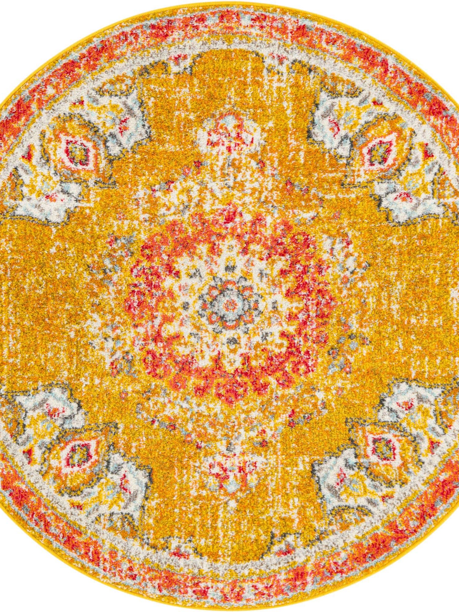 Gold 4' 1 x 4' 1 Penrose Round Area Rug