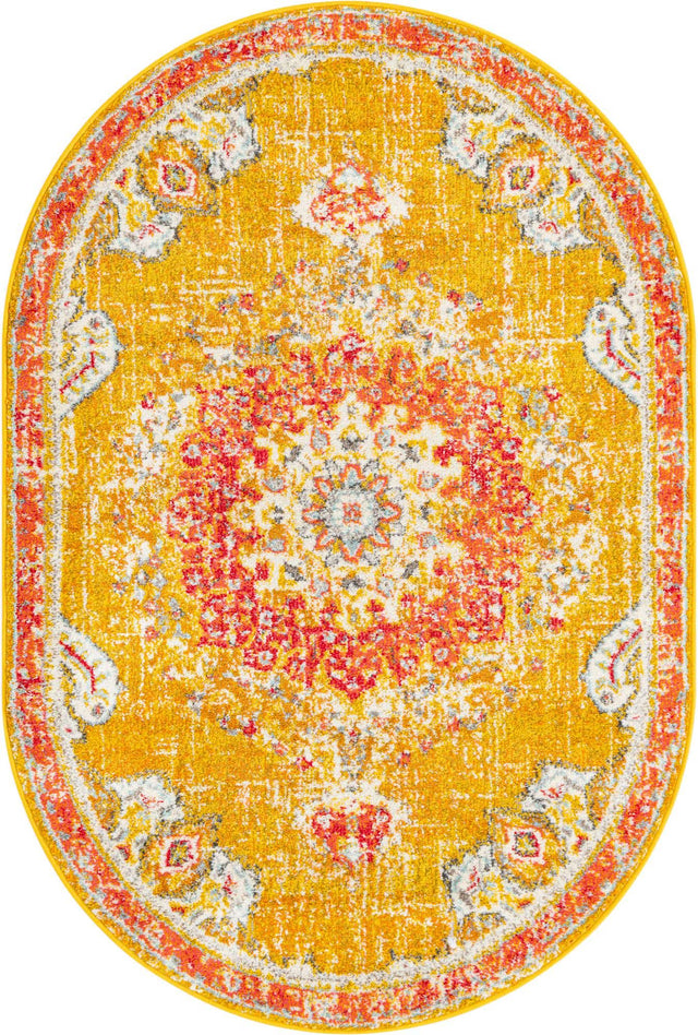 Gold 4' 1 x 6' 1 Penrose Oval Area Rug