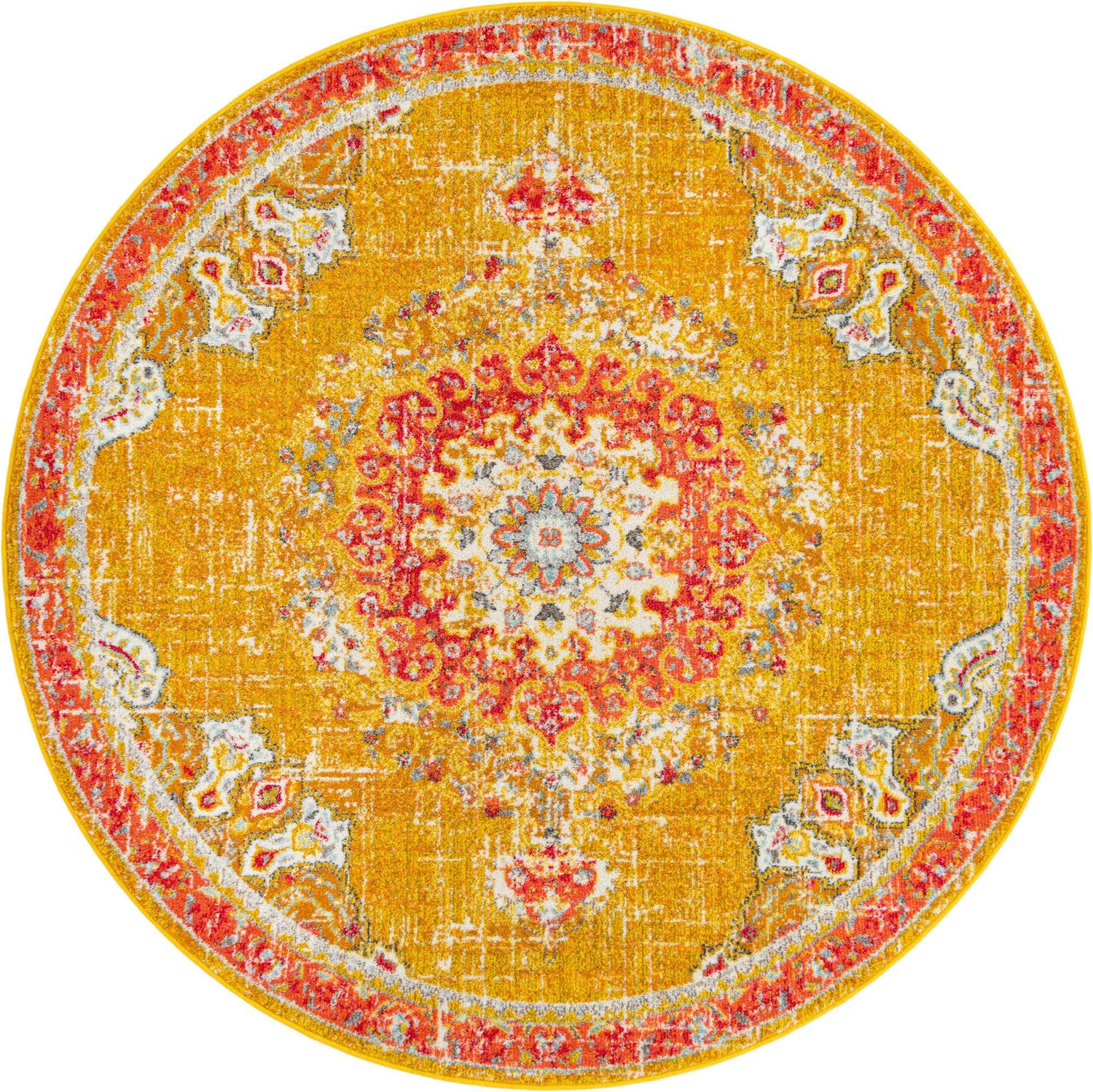 Gold 7' 1 x 7' 1 Penrose Round Area Rug