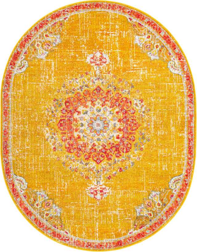 Gold 7' 10 x 10' Penrose Oval Area Rug