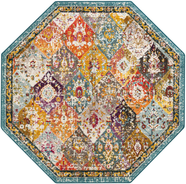 Multicolor 6' 1 x 6' 1 Penrose Octagon Area Rug