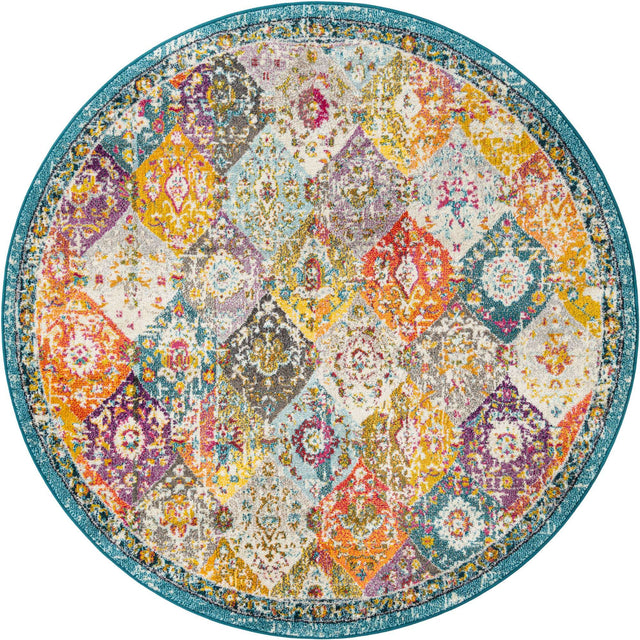 Multicolor 7' 1 x 7' 1 Penrose Round Area Rug