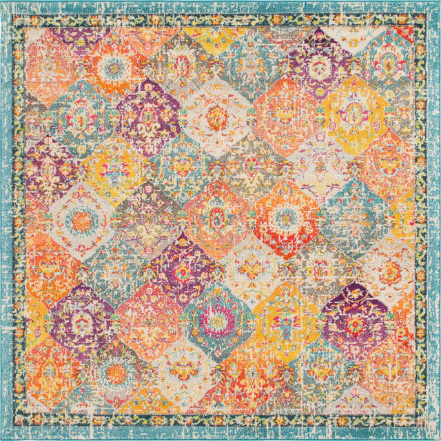Multicolor 7' 1 x 7' 1 Penrose Square Area Rug