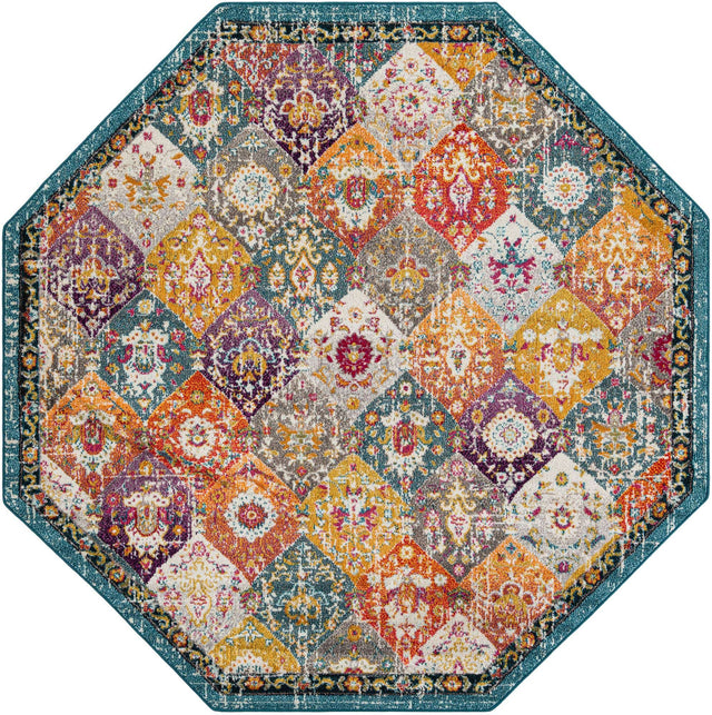 Multicolor 7' 10 x 7' 10 Penrose Octagon Area Rug