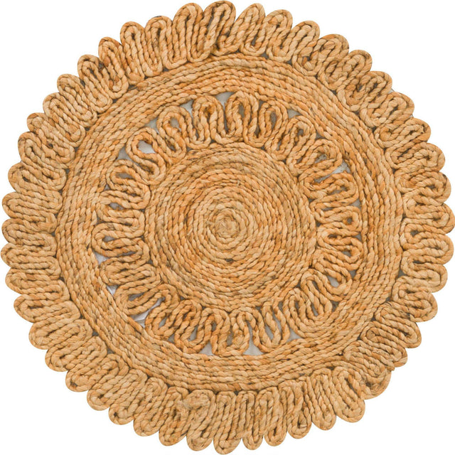 Natural 2' x 2' Braided Jute Round Area Rug 100% Jute Hand Braided Natural Eco-Friendly Boho Style Carpet for Living Rooms Dining Office Space Dorms for Sale at Rug Engine