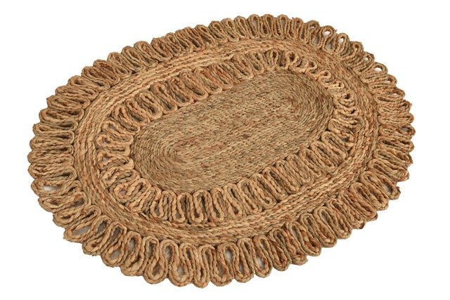Natural 2' x 3' 1 Braided Jute Oval Area Rug 100% Jute Hand Braided Natural Eco-Friendly Boho Style Carpet for Living Rooms Dining Office Space Dorms for Sale at Rug Engine