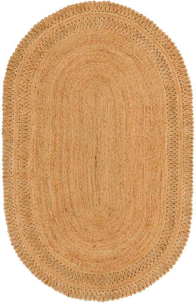Natural 5' 1 x 8' Braided Jute Oval Area Rug 100% Jute Hand Braided Natural Eco-Friendly Boho Style Carpet for Living Rooms Dining Office Space Dorms for Sale at Rug Engine