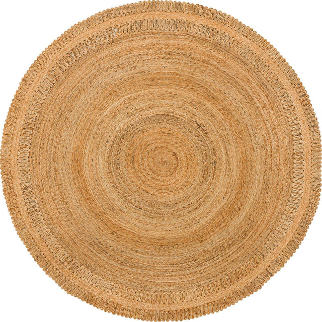 Natural 7' 10 x 7' 10 Braided Jute Round Area Rug 100% Jute Hand Braided Natural Eco-Friendly Boho Style Carpet for Living Rooms Dining Office Space Dorms for Sale at Rug Engine