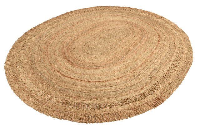Natural 7' 10 x 10' Braided Jute Oval Area Rug 100% Jute Hand Braided Natural Eco-Friendly Boho Style Carpet for Living Rooms Dining Office Space Dorms for Sale at Rug Engine