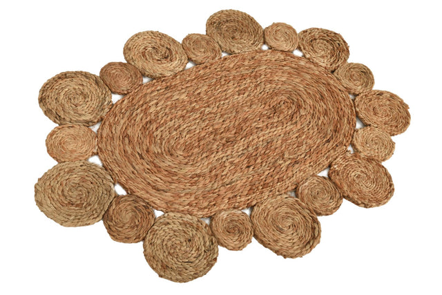 Natural 2' x 3' 1 Braided Jute Oval Area Rug 100% Jute Hand Braided Natural Eco-Friendly Boho Style Carpet for Living Rooms Dining Office Space Dorms for Sale at Rug Engine