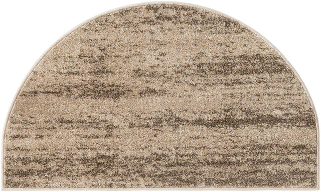 Bone Beige 2' 2 x 3' 7 Del Mar Hearth Half-Round Semicircle Area Rug 100% Polypropylene Easy Clean Stain Resistant Vivid Modern Carpet Mat for Home Decor Interior Designing for Sale at Rug Engine