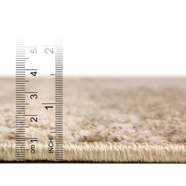 Bone Beige 3' 1 x 6' 1 Del Mar Hearth Half-Round Semicircle Area Rug 100% Polypropylene Easy Clean Stain Resistant Vivid Modern Carpet Mat for Home Decor Interior Designing for Sale at Rug Engine